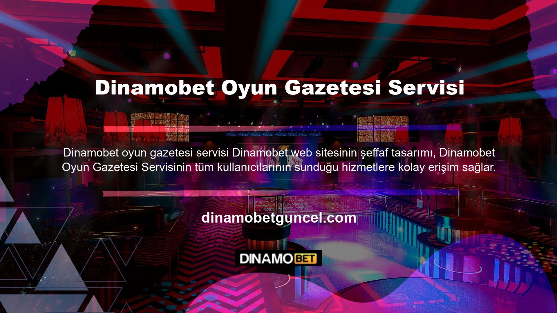 Dinamobet Gazetesi Hizmeti, tüm oyun seçenekleri için önemli bilgilere ve geliştirme bilgilerine hızlı erişim sağlar