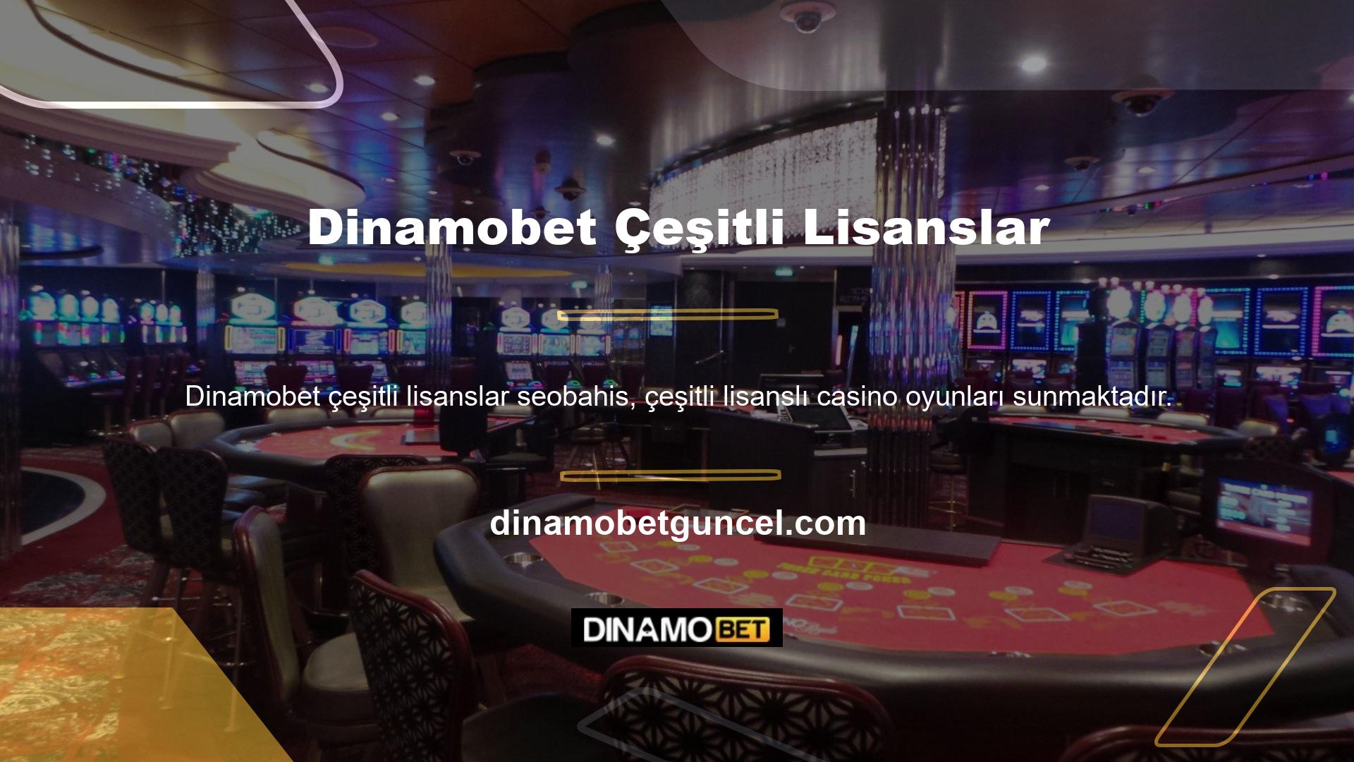 Dinamobet artık lisanslı casino oyunları da sunuyor